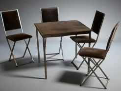 Pamono Vintage Folding Bridge Table and Chairs by Christian Dior, Italy, 1970s, Set of 5 Hot