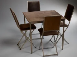 Pamono Vintage Folding Bridge Table and Chairs by Christian Dior, Italy, 1970s, Set of 5 Hot
