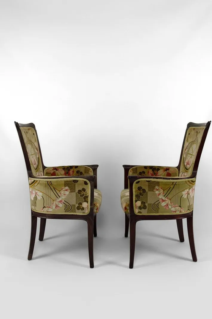 Pamono Vintage French Art Nouveau Salon Set by Eugéne Gaillard, 1900, Set of 3 Hot