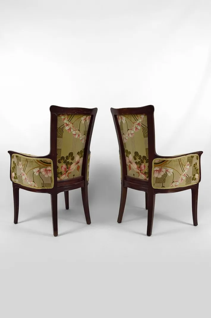 Pamono Vintage French Art Nouveau Salon Set by Eugéne Gaillard, 1900, Set of 3 Hot