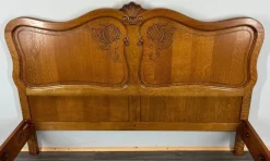 Pamono Vintage French Louis XVI Style Oak Double Carved Bed Frame Sale