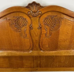 Pamono Vintage French Louis XVI Style Oak Double Carved Bed Frame Sale