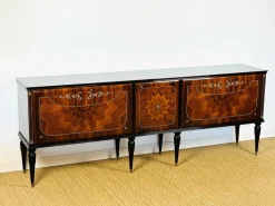 Pamono Vintage French Low Sideboard in Marquetry by André Arbus, 1940s Sale