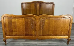 Pamono Vintage French Oak Double Bed Discount