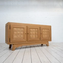 Pamono Vintage French Oak Sideboard from Gaston Poisson, 1940s