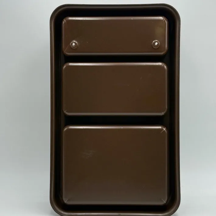 Pamono Vintage French Plastra Wall Shelves in Brown Plastic by Jean-Lin Viaud for Prisunic, 1970s