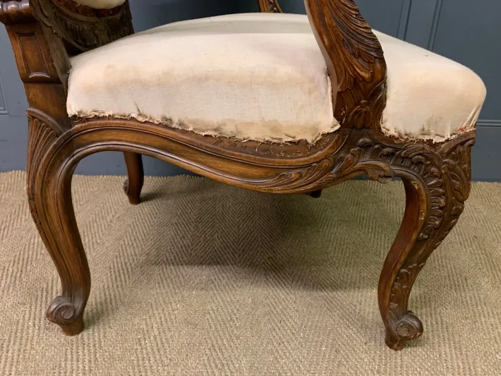 Pamono Vintage French Walnut Chairs, 1880, Set of 2 New