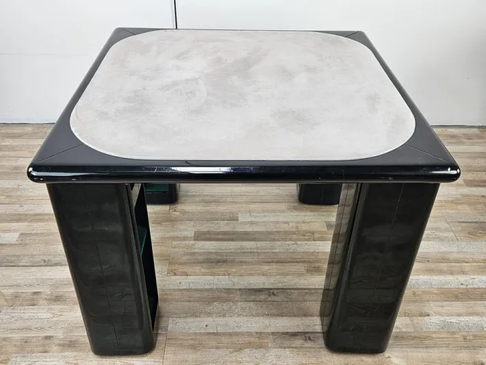 Pamono Vintage Game Table in Grey Fabric attributed to Pierluigi Molinari for Pozzi Milano, 1970s Outlet