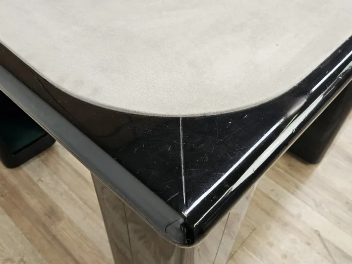 Pamono Vintage Game Table in Grey Fabric attributed to Pierluigi Molinari for Pozzi Milano, 1970s Outlet