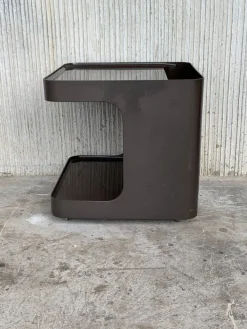 Pamono Vintage Game Table in Smoked Plastic with Wheels from Longato Outlet