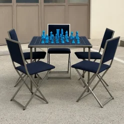 Pamono Vintage Games Table and Chairs from Christian Dior, 1975, Set of 6 Online