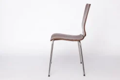 Pamono Vintage Gilbert Stackable Dining Chair in Teak Plywood Seat with Chrome Legs from Ikea, 1990s Online