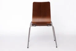 Pamono Vintage Gilbert Stackable Dining Chair in Teak Plywood Seat with Chrome Legs from Ikea, 1990s Online