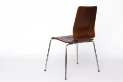 Pamono Vintage Gilbert Stackable Dining Chair in Teak Plywood Seat with Chrome Legs from Ikea, 1990s Online