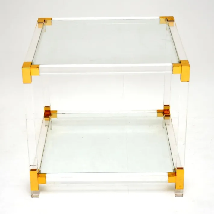 Pamono Vintage Glass and Acrylic Coffee Table, 1970s Sale