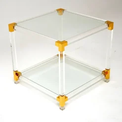 Pamono Vintage Glass and Acrylic Coffee Table, 1970s Sale
