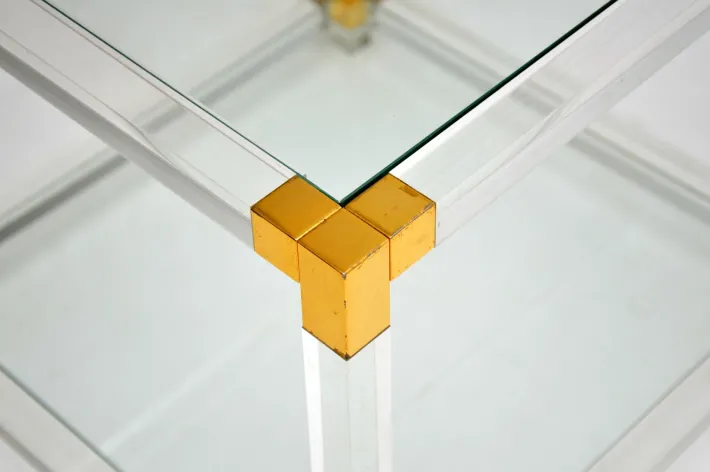 Pamono Vintage Glass and Acrylic Coffee Table, 1970s Sale