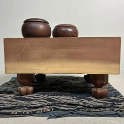 Pamono Vintage Go Game Board Goban Kaya, Japan, 1920, Set of 3 Clearance
