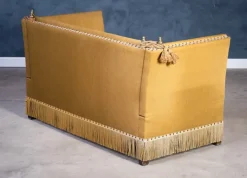 Pamono Vintage Green and Yellow Velvet Knole Sofa, 1950s Sale