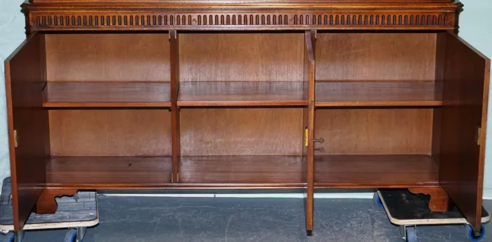 Pamono Vintage Hardwood Breakfront Display Bookcase from Bevan Funnell Online