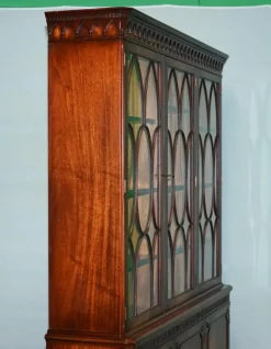 Pamono Vintage Hardwood Breakfront Display Bookcase from Bevan Funnell Online