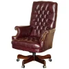 Pamono Vintage Heritage High Back Chesterfield Leather Office Captains Swivel Chair