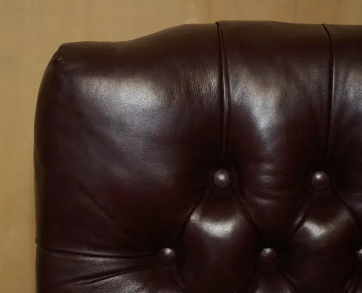 Pamono Vintage Heritage High Back Chesterfield Leather Office Captains Swivel Chair