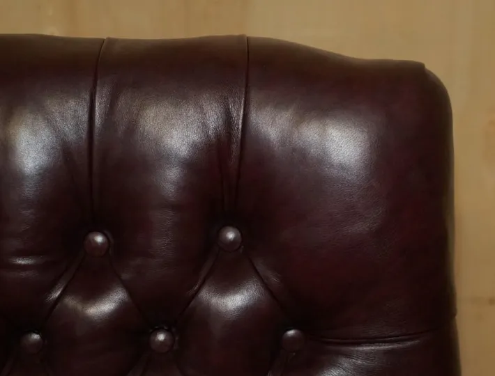 Pamono Vintage Heritage High Back Chesterfield Leather Office Captains Swivel Chair