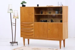 Pamono Vintage Highboard in Ash, 1960s New