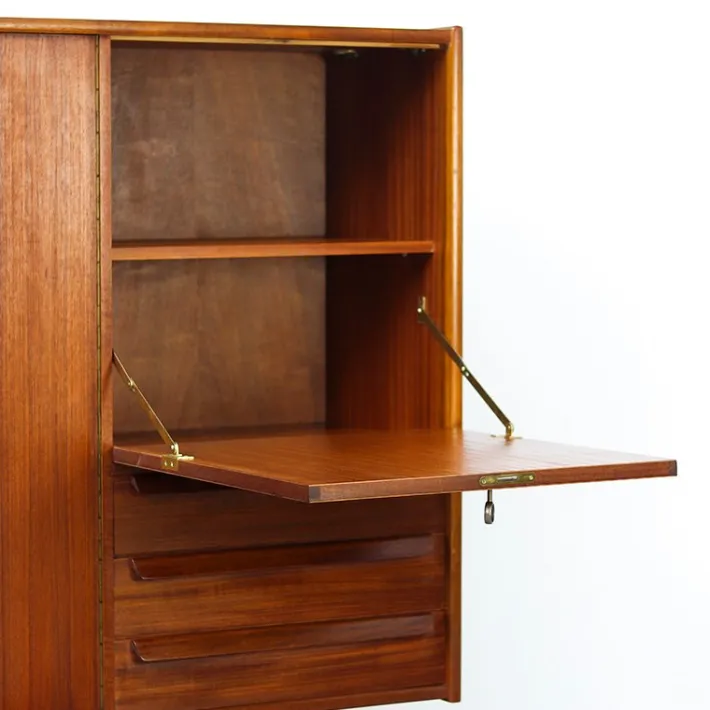 Pamono Vintage Highboard in Teak, 1960s Best