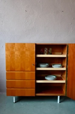 Pamono Vintage Highboard inn Wood, 1950s Sale