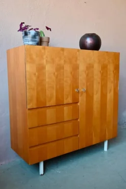 Pamono Vintage Highboard inn Wood, 1950s Sale