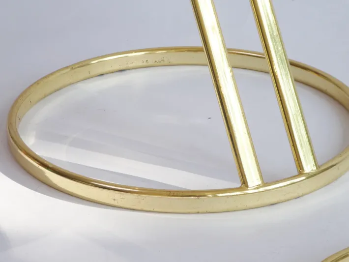 Pamono Vintage Hollywood Regency Brass Tables with Glass Top, 1960s, Set of 2 Best