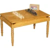 Pamono Vintage Honey Oak Chess Board Coffee Table With Chess Set Best