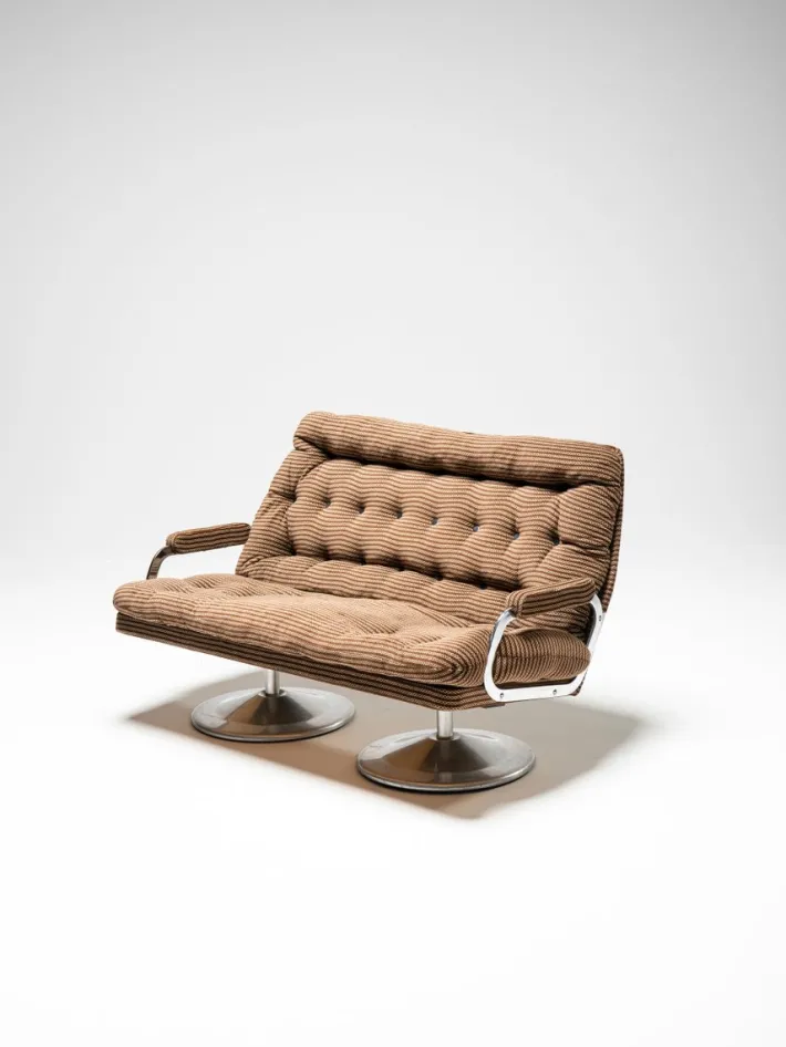 Pamono Vintage Hungarian Space Age Sofa and Chairs, 1950s, Set of 3 Hot