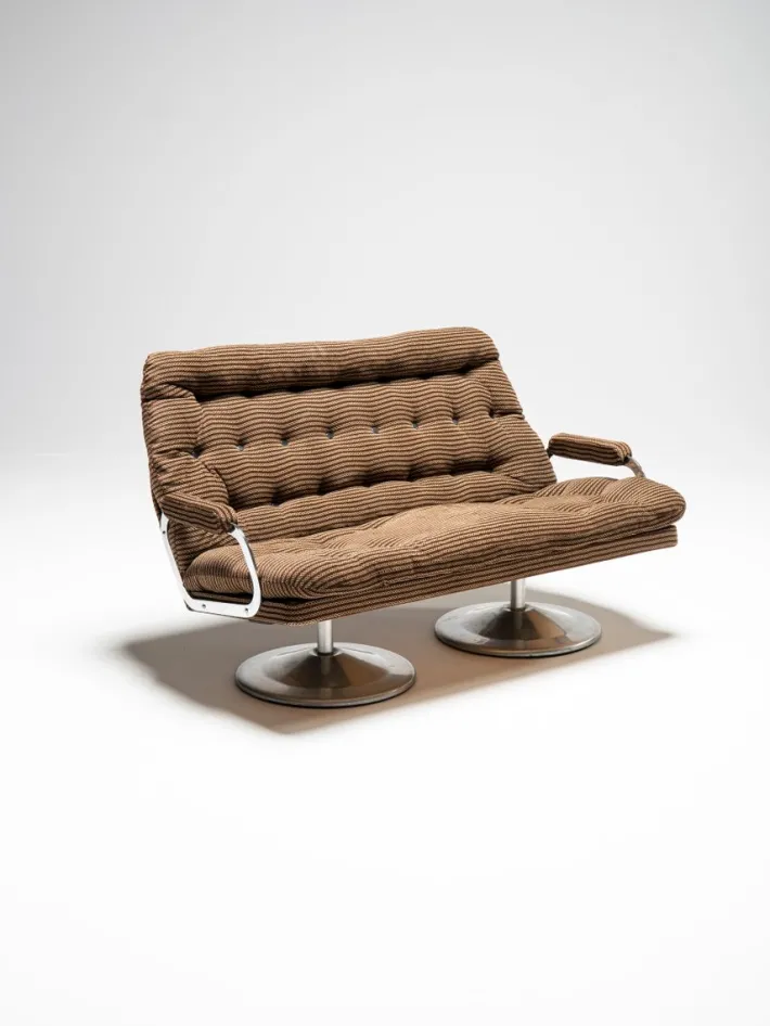 Pamono Vintage Hungarian Space Age Sofa and Chairs, 1950s, Set of 3 Hot