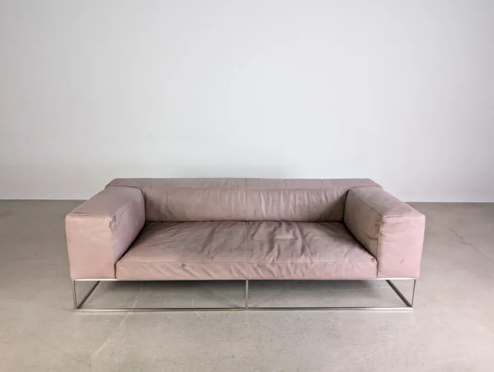 Pamono Vintage Ile Cube Sofa in Leather from Living Divani