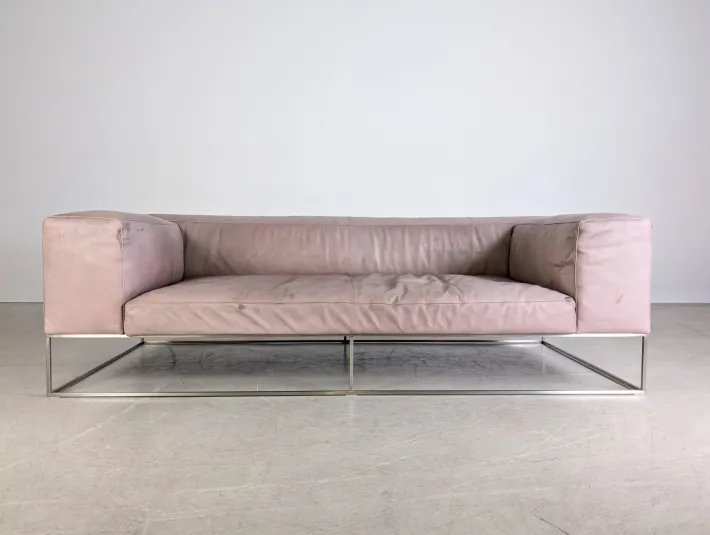 Pamono Vintage Ile Cube Sofa in Leather from Living Divani