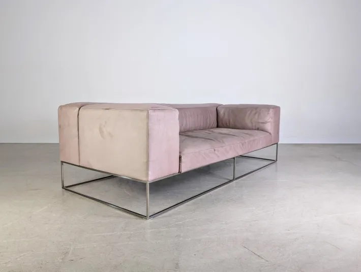 Pamono Vintage Ile Cube Sofa in Leather from Living Divani