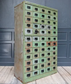Pamono Vintage Industrial Metal Drawer Cabinet, 1920s Online