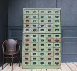 Pamono Vintage Industrial Metal Drawer Cabinet, 1920s Online