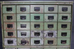 Pamono Vintage Industrial Metal Drawer Cabinet, 1920s Online