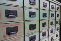 Pamono Vintage Industrial Metal Drawer Cabinet, 1920s Online
