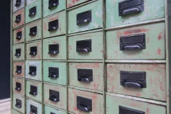 Pamono Vintage Industrial Metal Drawer Cabinet, 1920s Online