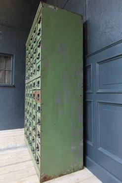 Pamono Vintage Industrial Metal Drawer Cabinet, 1920s Online