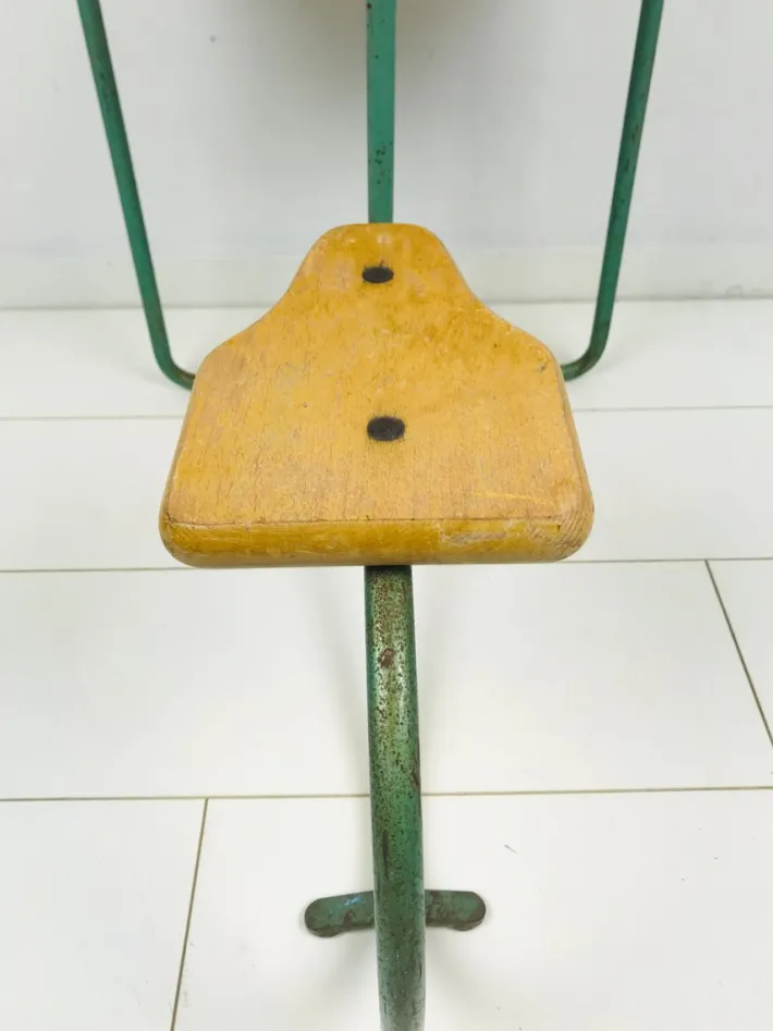 Pamono Vintage Industrial Metal and Wood Children's Desk Discount