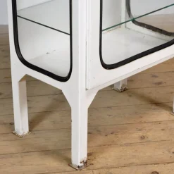 Pamono Vintage Iron and Glass Medical Cabinet, 1970s Hot