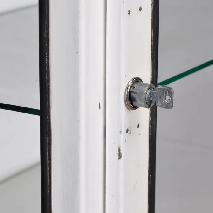 Pamono Vintage Iron and Glass Medical Cabinet, 1970s Hot