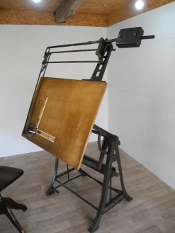 Pamono Vintage Iron Architects Drawing Table, 1920s Hot