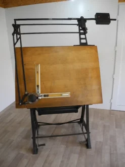 Pamono Vintage Iron Architects Drawing Table, 1920s Hot
